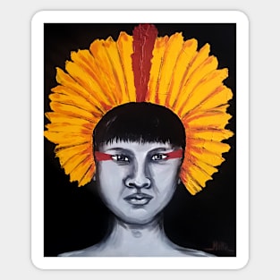 Kayapo Young Man Sticker